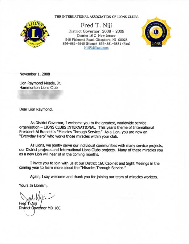 Lions Club Membership
